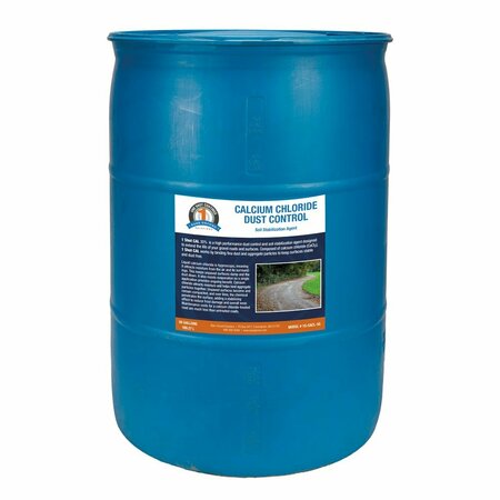 ONE SHOT 1 Shot 55 Gal Drum Of Calcium Chloride Dust Control By Bare Ground 1S-CaCl-55